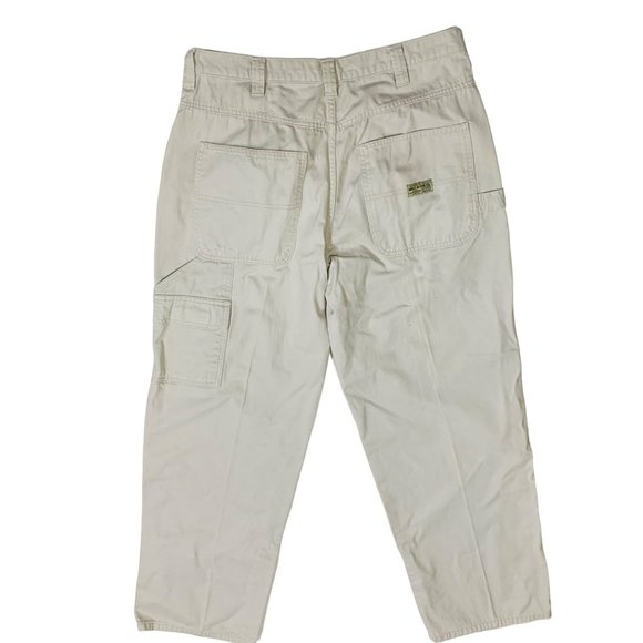 WRG Jeans Co Mens Utility Cargo Pants Size 34x32 Khaki Pockets Comfort Waist - Picture 2 of 16